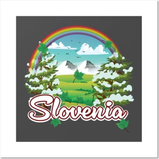 Slovenia Alps travel logo Posters and Art